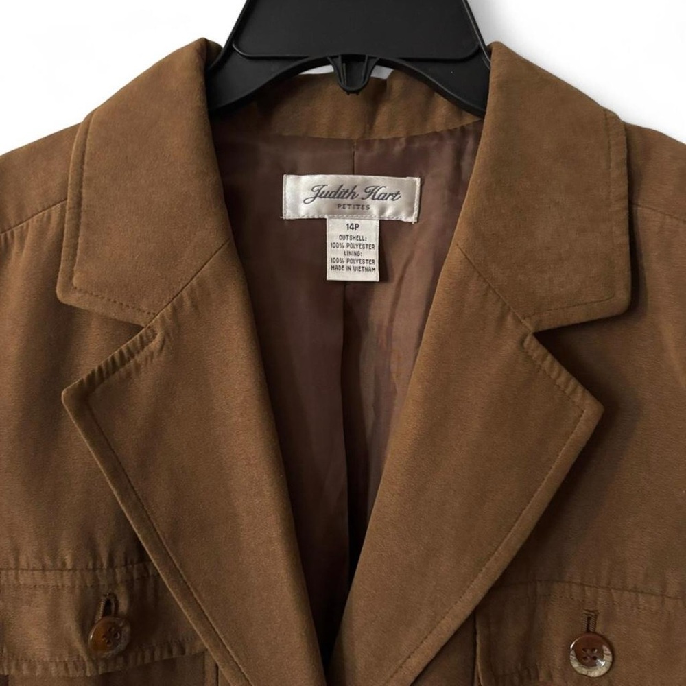 Judith Hart Petites Brown Suede Blazer - Picture 2 of 4